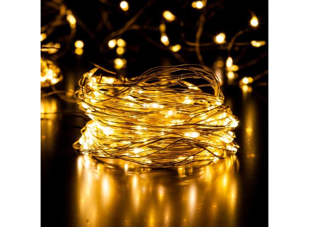 Гирлянда занавес "Роса" теплый белый 2*3м IP20 200-004 теплый белый