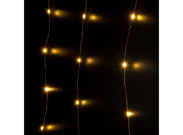 Гирлянда занавес "Роса" теплый белый 2*3м IP20 200-004 теплый белый