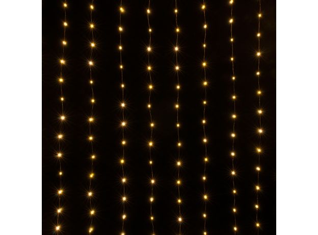 Гирлянда занавес "Роса" теплый белый 2*3м IP20 200-004 теплый белый