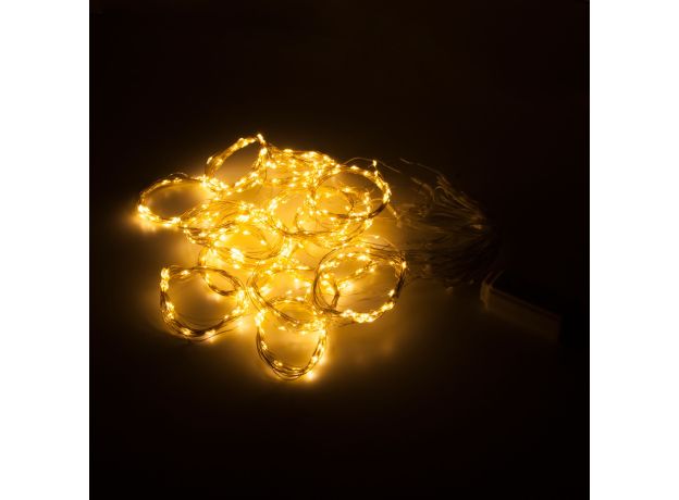 Гирлянда занавес "Роса" теплый белый 2*3м IP20 200-004 теплый белый