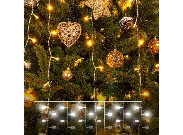 Светодиодная гирлянда занавес теплый белый 2*3м IP20 200-002 теплый белый