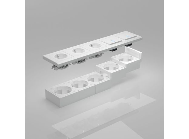 Коробка для накладного монтажа белый W8000001