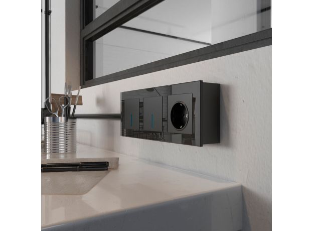 Коробка для накладного монтажа черный W8000008