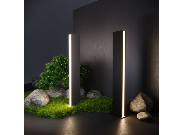 Ландшафтный светодиодный светильник Flat IP54 1538 TECHNO LED серый