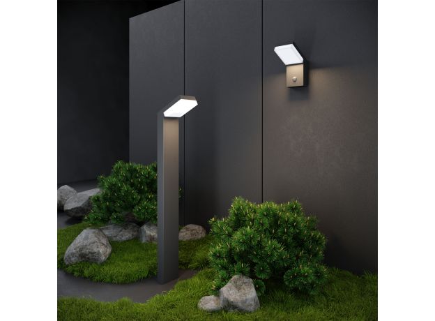 Ландшафтный светодиодный светильник серый Sensor IP54 1542 TECHNO LED серый