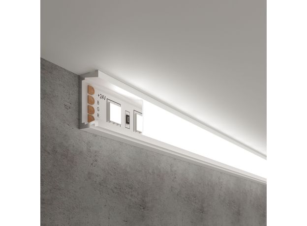 Накладной алюминиевый профиль для светодиодной ленты LL-2-ALP006