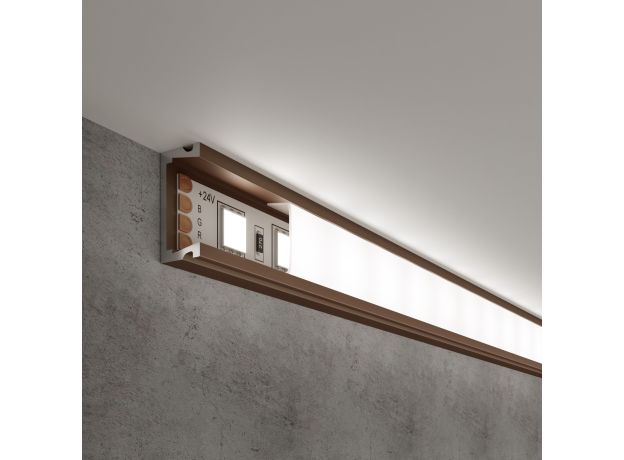 Накладной алюминиевый профиль для светодиодной ленты LL-2-ALP006