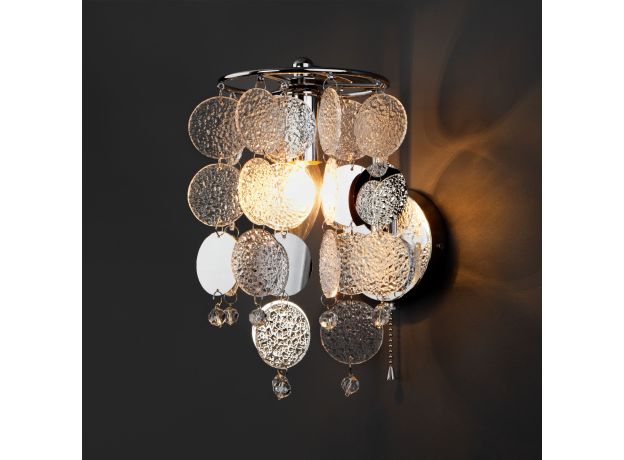 Настенный светильник с декором из фактурного стекла 334/1 (319/1)