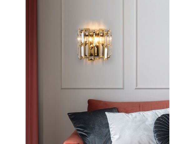 Бра с хрусталем 339/2 золото / черный