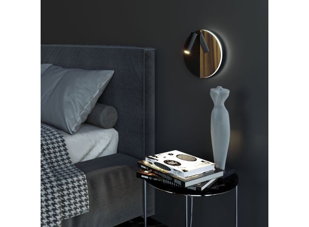 Настенный светодиодный светильник Drom LED 40105/LED чёрный/чёрный жемчуг