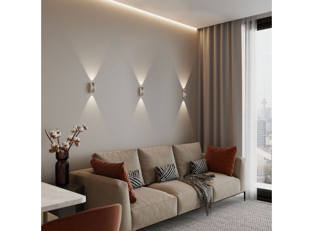 Настенный светодиодный светильник Steel LED белый/сталь 40109/LED белый/сталь