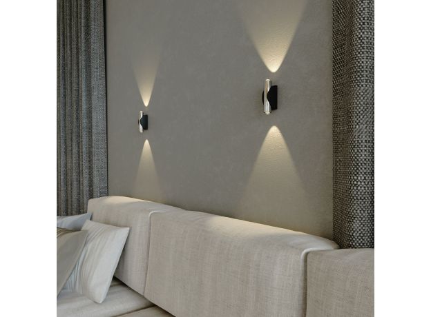 Настенный светодиодный светильник Steel LED черный/сталь 40109/LED чёрный/сталь