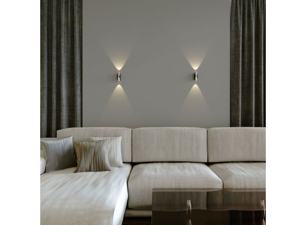 Настенный светодиодный светильник Steel LED черный/сталь 40109/LED чёрный/сталь