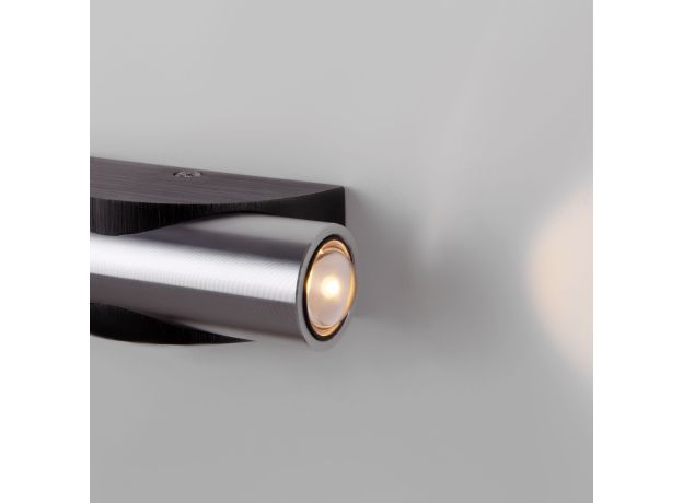 Настенный светодиодный светильник Steel LED черный/сталь 40109/LED чёрный/сталь