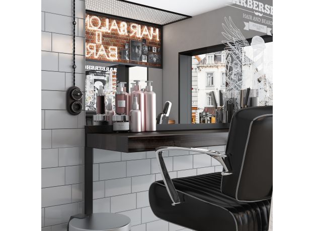 Переключатель/выключатель одноклавишный Vintage черный матовый/хром W5812051