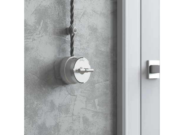 Переключатель/выключатель одноклавишный Vintage серебро матовый/хром W5812054