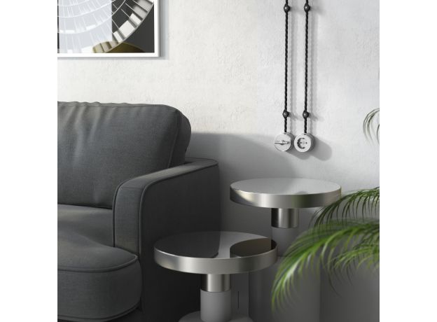 Переключатель/выключатель одноклавишный Vintage серебро матовый/хром W5812054