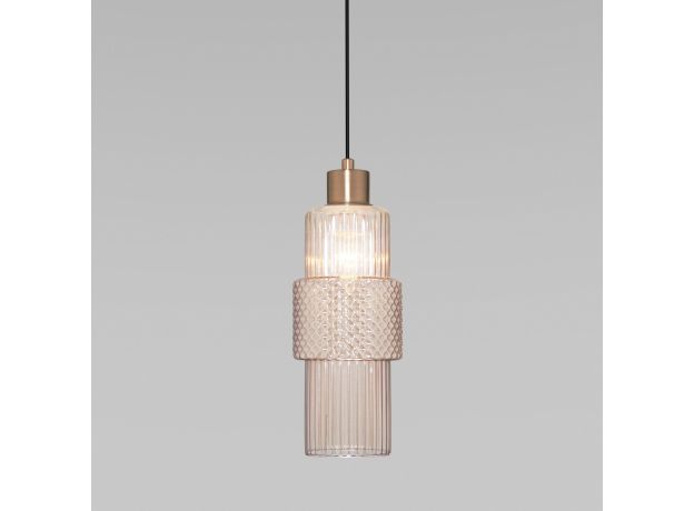 Подвесной светильник со стеклянным плафоном 50209/1 бронза