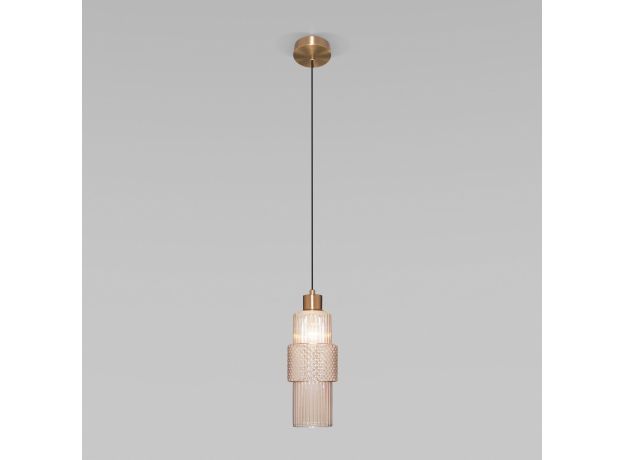 Подвесной светильник со стеклянным плафоном 50209/1 бронза