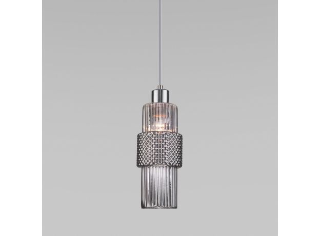 Подвесной светильник со стеклянным плафоном 50209/1 хром