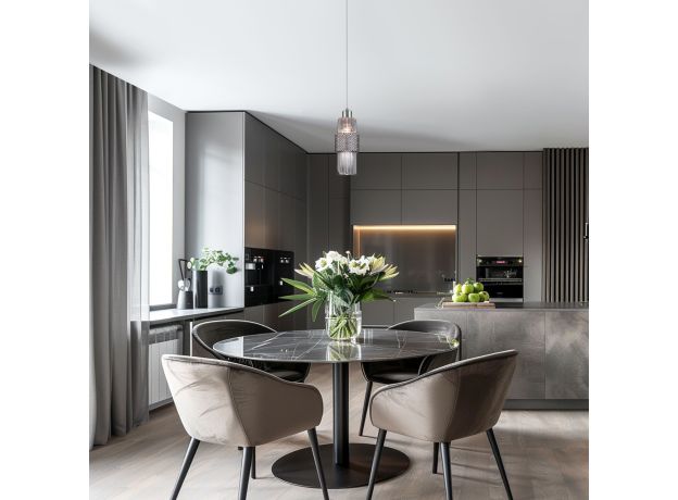 Подвесной светильник со стеклянным плафоном 50209/1 хром