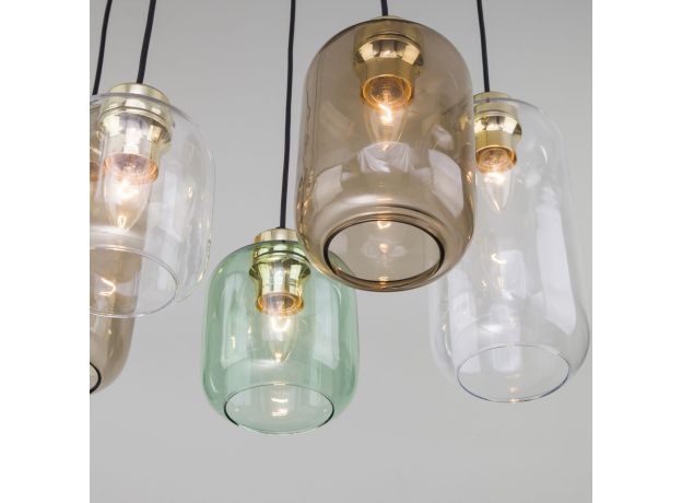 Подвесной светильник со стеклянными плафонами 3328 Marco Green