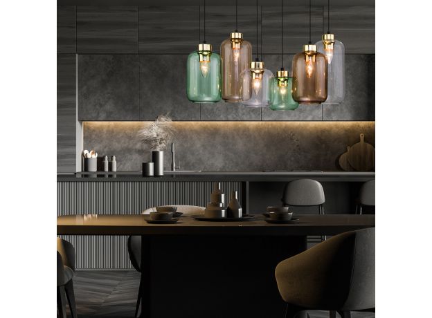 Подвесной светильник со стеклянными плафонами 3328 Marco Green