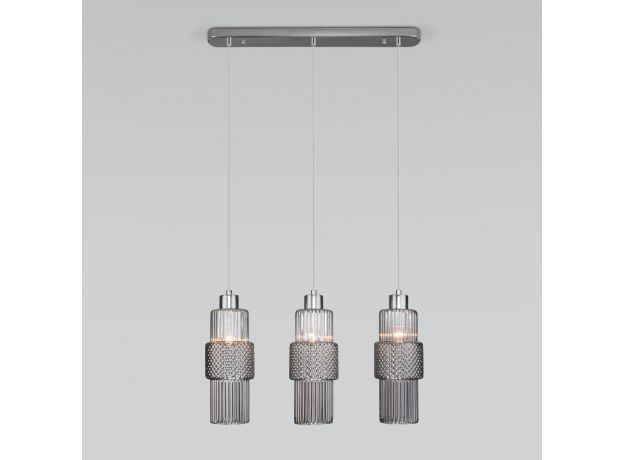 Подвесной светильник со стеклянными плафонами 50209/3 хром