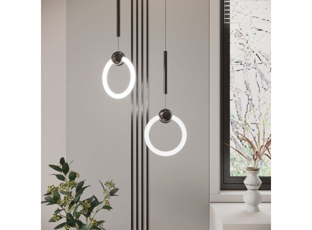 Подвесной светодиодный светильник 90165/1 черный жемчуг