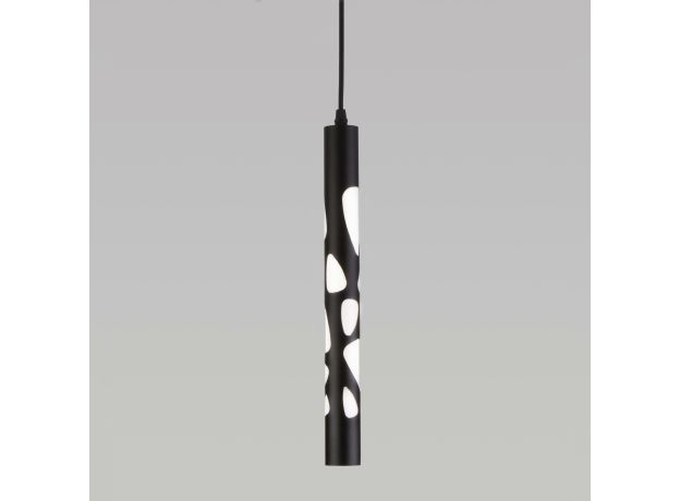 Подвесной светодиодный светильник DLR037 12W 4200K черный матовый