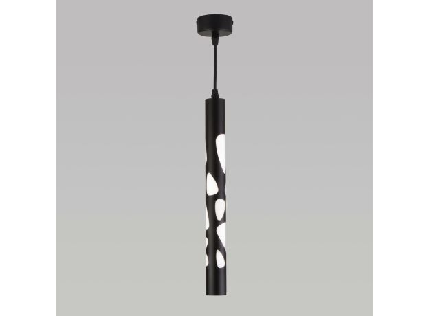 Подвесной светодиодный светильник DLR037 12W 4200K черный матовый