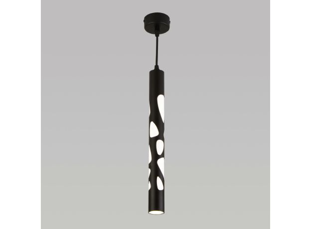 Подвесной светодиодный светильник DLR037 12W 4200K черный матовый