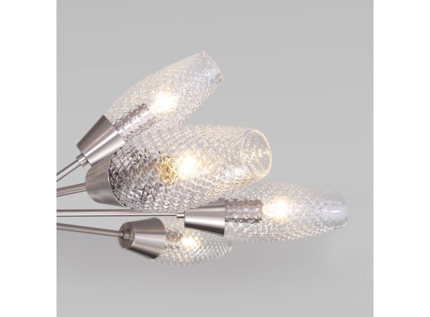 Потолочная люстра с плафонами 60140/12 сатин-никель