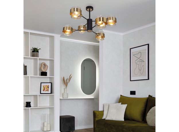 Потолочная люстра в стиле лофт 70127/6 черный