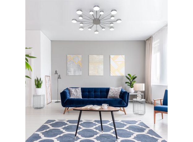 Потолочный светодиодный светильник с пультом управления 90242/16 хром