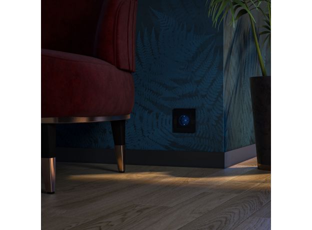 Розетка с подсветкой (черный матовый) W1171408