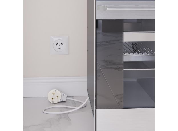 Силовая розетка с вилкой 32А 250В (белый) W1189201