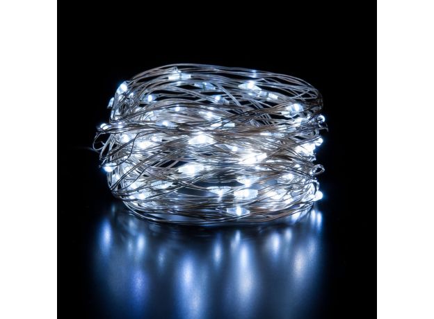 Светодиодная гирлянда нить "Роса" белый 10м IP20 400-008 белый