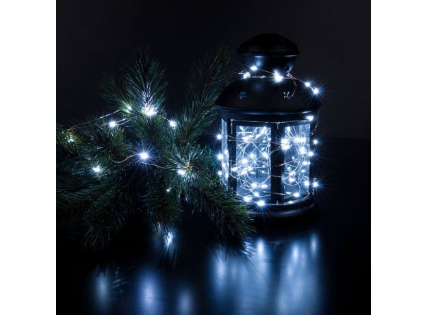 Светодиодная гирлянда нить "Роса" белый 5м IP20 400-007 белый