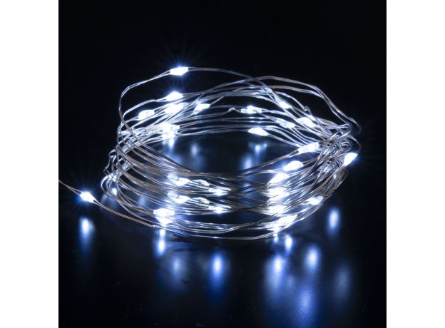 Светодиодная гирлянда нить "Роса" белый 5м IP20 400-007 белый