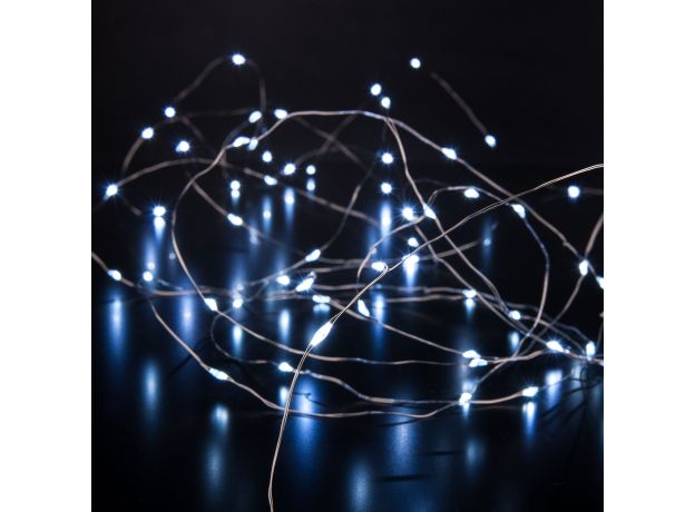 Светодиодная гирлянда нить "Роса" белый 5м IP20 400-007 белый