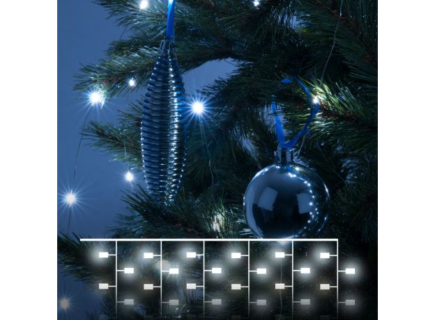 Светодиодная гирлянда занавес "Роса" белый 2*3м IP20 200-004 белый