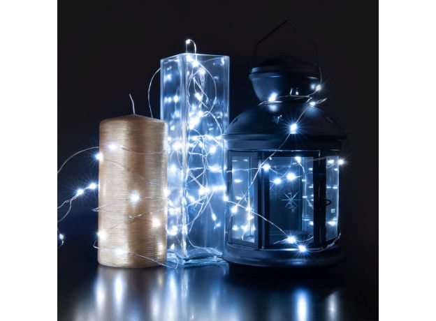 Светодиодная гирлянда занавес "Роса" белый 2*3м IP20 200-004 белый