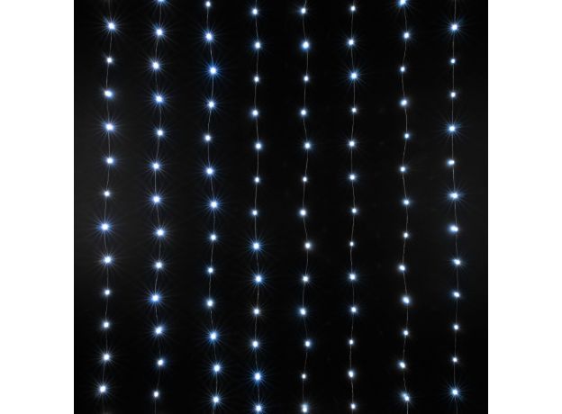 Светодиодная гирлянда занавес "Роса" белый 2*3м IP20 200-004 белый