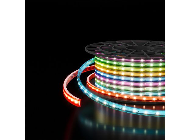 Светодиодная лента 220 В 11 Вт/м 60 Led/м 5050 IP65, RGB, 50 м Лента светодиодная 220V 11W 60Led 5050 IP65 мульти, 50 м