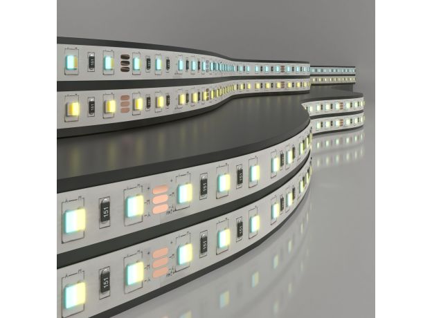 Светодиодная лента 24 В 10 Вт/м 60 LED/м 5050 IP20, MIX теплый белый 3300K/холодный белый 6500K, 5 м Лента светодиодная 24V 10W 60LED 5050 IP20 MIX теплый белый/холодный белый, 5м