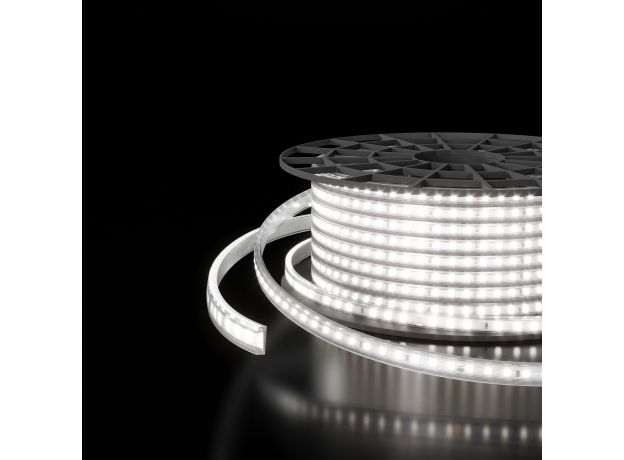 Светодиодная лента двухрядная Premium 220 В 18 Вт/м 180 Led/м 2835 IP65, холодный белый 6500K, 50 м LS011 220V