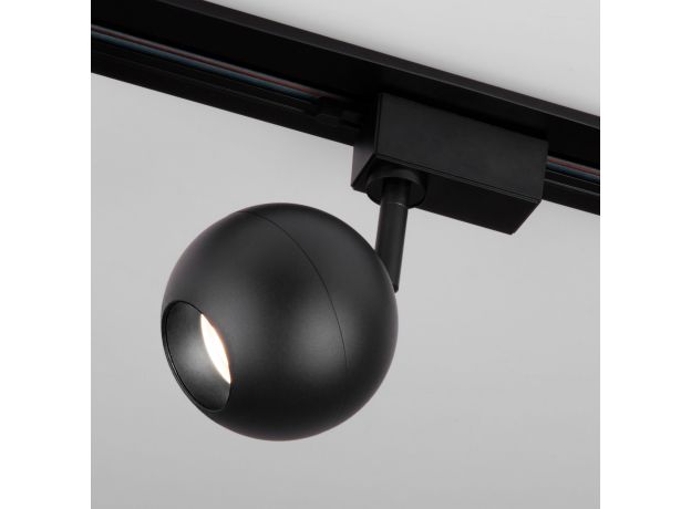 Трековый светодиодный светильник для однофазного шинопровода Ball Черный 12W 4200K LTB77
