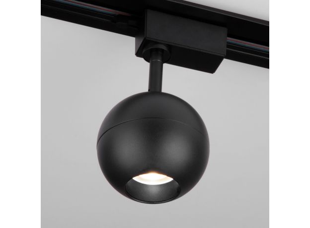 Трековый светодиодный светильник для однофазного шинопровода Ball Черный 12W 4200K LTB77