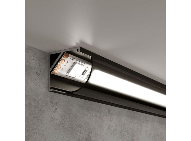 Угловой алюминиевый профиль для светодиодной ленты LL-2-ALP008